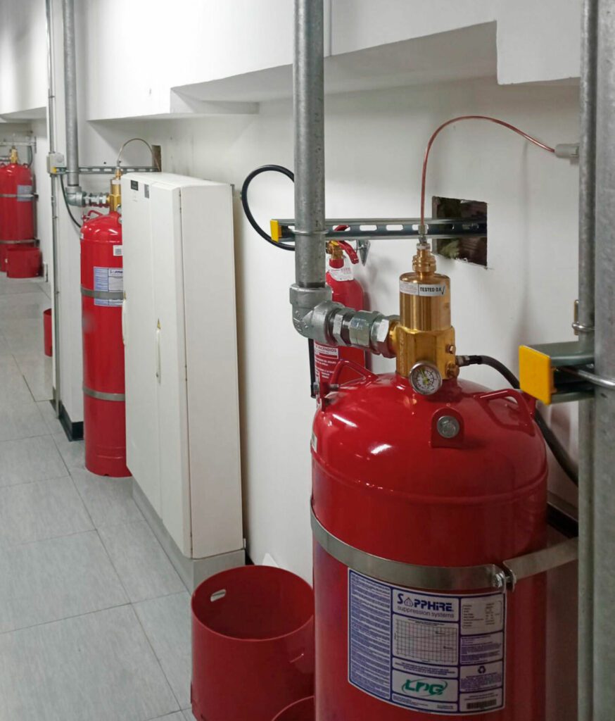 extinción de incendios con gas